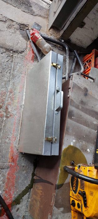 Metal panel in the workshop