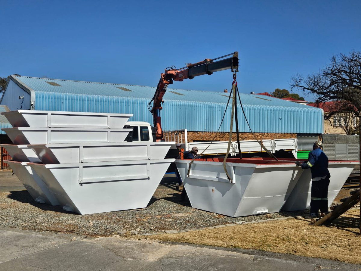 Garbage skips fabricated by Johan Bester Ingenieurswerke